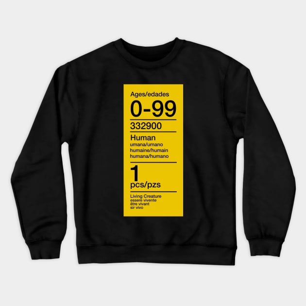 0-99 Human Crewneck Sweatshirt by Randomart